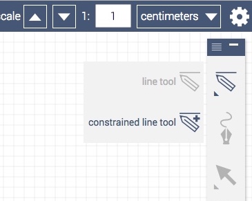 Constrained line drawing tool